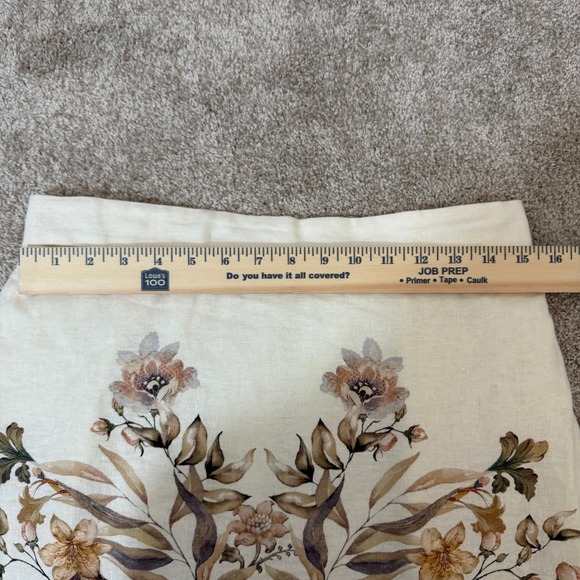 House of Harlow 1960 Floral Maxi Skirt Peach Pink Linen Blend M - Picture 6 of 9